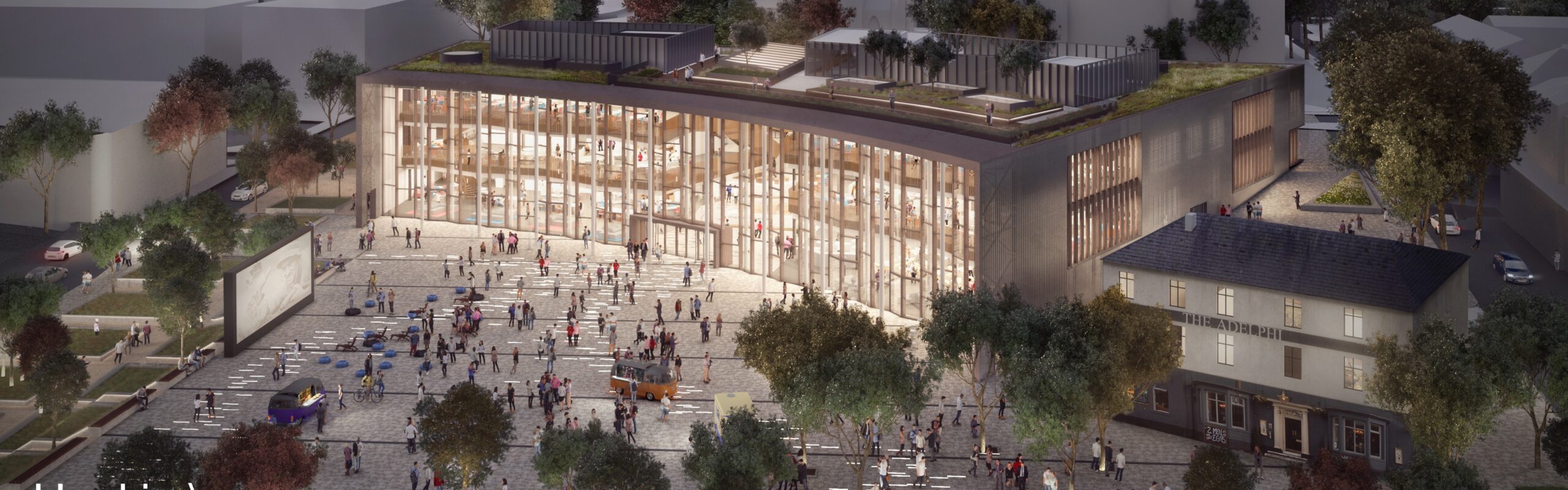 UCLan Masterplan illustration of Adelphi Square
