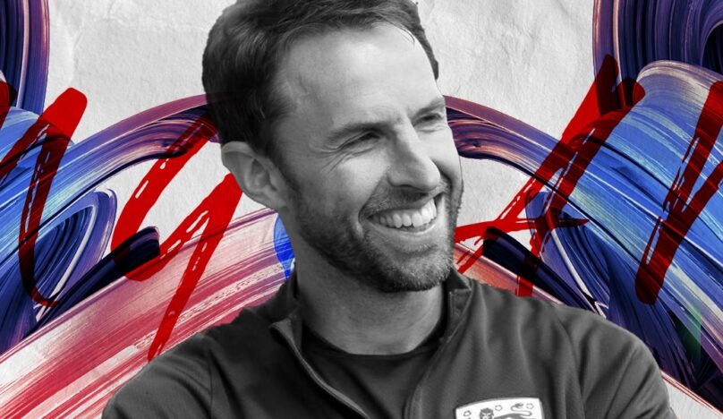 Freshfield Blog article header, England graffiti graphic with Gareth Southgate and St Basil's Russia