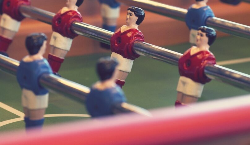 Stock image Foosball table close up