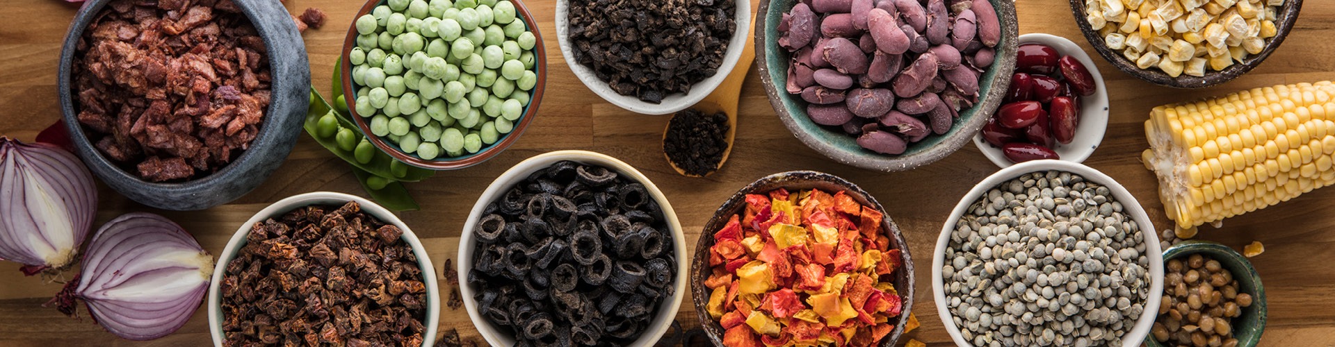 A selection of freeze dried food