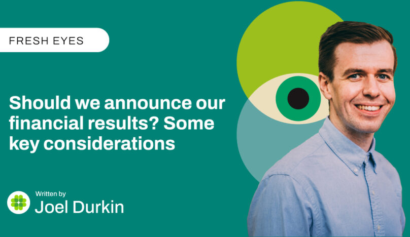 Should we announce our financial results?