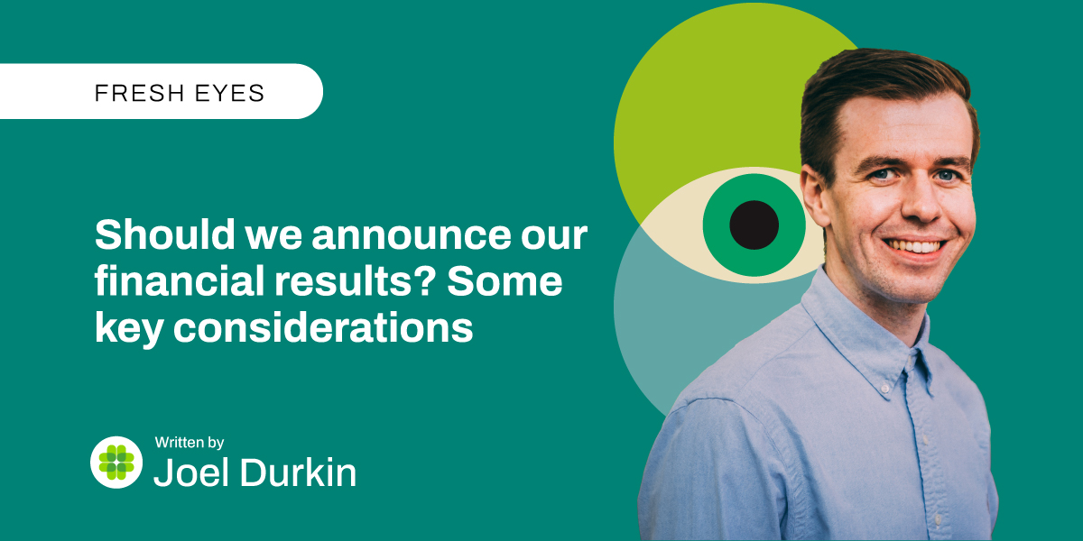 Should we announce our financial results?